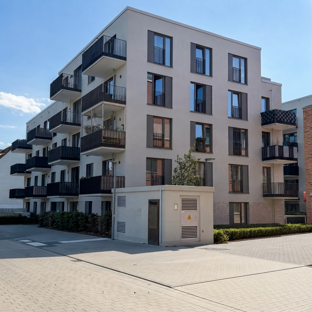Modernisierte Fassade eines Mehrfamilienhauses – Nordbau Referenz